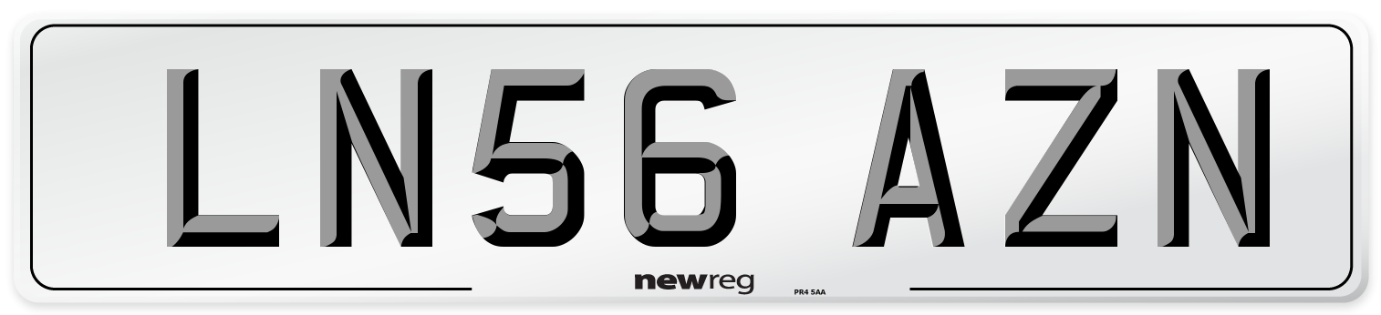 LN56 AZN Number Plate from New Reg